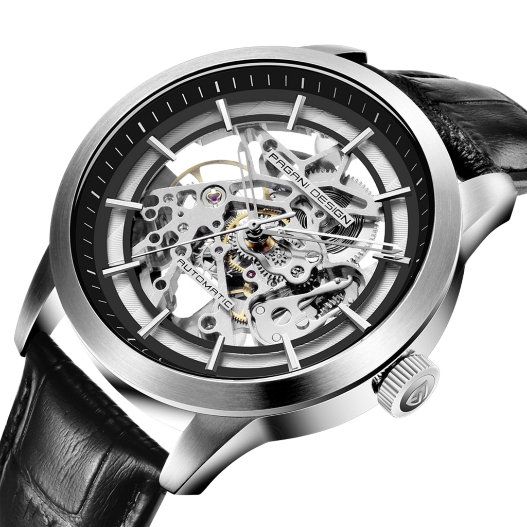 Pagani Design 1638 Orologio Uomo Automatico Scheletrato - Vetro Zaffiro, Cassa Acciaio 316L, Cinturino Pelle, 43mm